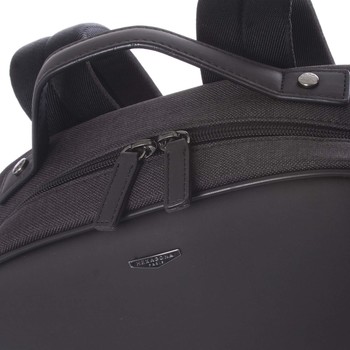 Luxusní polokožený šedo-černý batoh - Hexagona Galantis