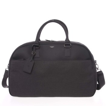 Velká šedá luxusní polokožená cestovní taška - Hexagona Liberte