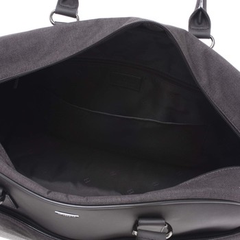 Velká šedá luxusní polokožená cestovní taška - Hexagona Liberte