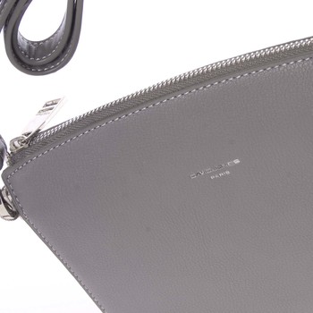 Módní dámská šedá crossbody kabelka - David Jones Federica