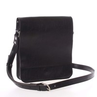 Černá luxusní kožená taška přes rameno Kabea Luxor-T