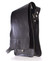 Černá luxusní kožená taška přes rameno Kabea Luxor