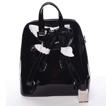 Dámský městský lakovaný batůžek černý - David Jones Pegasus