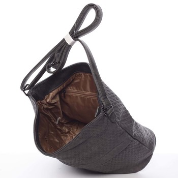 Jednoduchá elegantní tmavě šedá měkká kabelka - Silvia Rosa Soteria