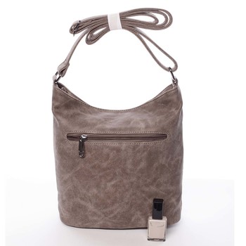 Dámská atraktivní crossbody kabelka tmavá taupe - Silvia Rosa Tanitha