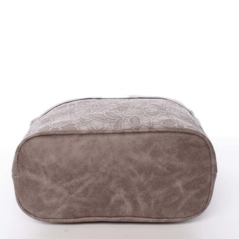 Dámská atraktivní crossbody kabelka tmavá taupe - Silvia Rosa Tanitha