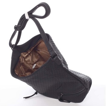 Módní černá měkká dámská kabelka - Silvia Rosa Sophronia