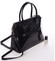 Elegantní lakovaná černá dámská kabelka - David Jones Belen
