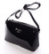 Luxusní dámská lakovaná crossbody kabelka s glitterem černá - David Jones Petrina