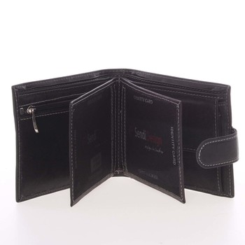 Pánská černá kožená peněženka - Sendi Design Arturo