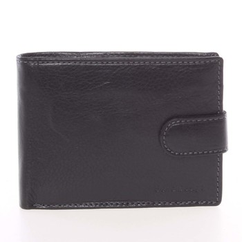 Pánská černá kožená peněženka se zápinkou - SendiDesign Prejem