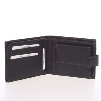 Pánská černá kožená peněženka se zápinkou - SendiDesign Prejem