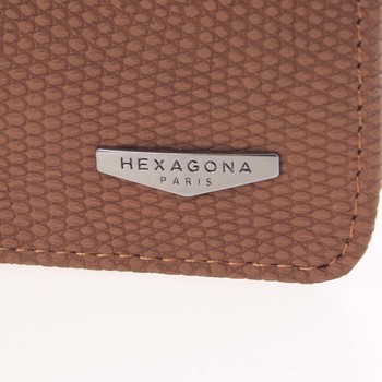 Originální dámská dvoudílná hnědá peněženka - HEXAGONA Reezzi