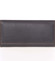 Velká dámská černá kožená prošívaná peněženka - SendiDesign Phylis