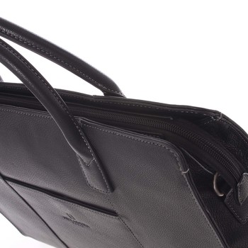 Dámská kabelka černá kožená - Hexagona 462698