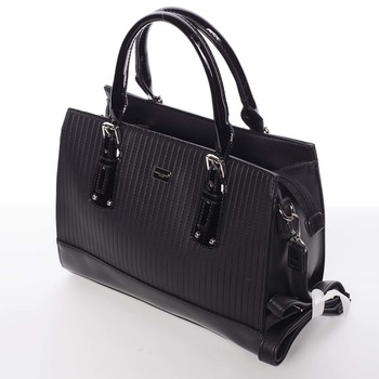 Luxusní černá dámská prošívaná kabelka do ruky - David Jones Pannai