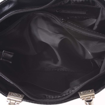 Větší elegantní černá dámská kabelka - Annie Claire 4081