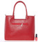 Větší dámská originální kabelka přes rameno červená - Annie Claire 6081