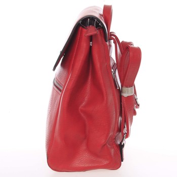 Trendy dámský městský batoh červený - Silvia Rosa Nailyn