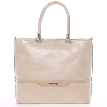 Větší elegantní béžová dámská kabelka - Annie Claire 4081