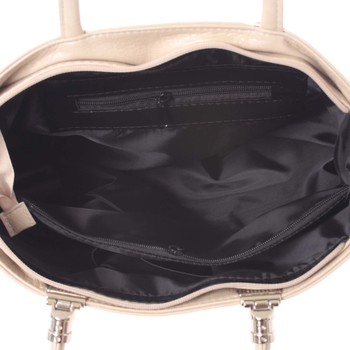 Větší elegantní béžová dámská kabelka - Annie Claire 4081