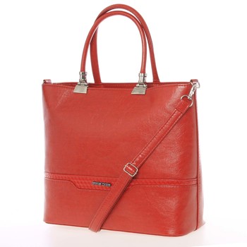 Větší elegantní červená dámská kabelka - Annie Claire 4081