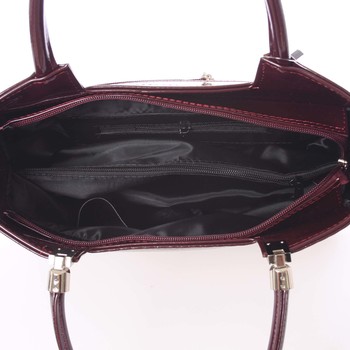 Větší dámská originální kabelka přes rameno vínová - Annie Claire 6081