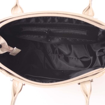 Dámská hladká béžová kabelka se vzorem - Annie Claire 7081