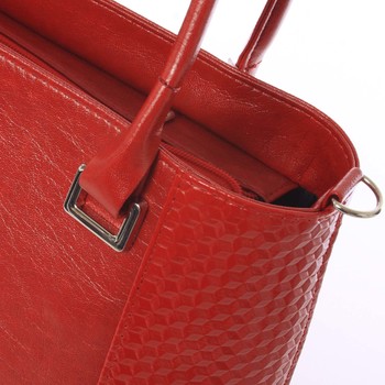 Dámská hladká červená kabelka se vzorem - Annie Claire 7081