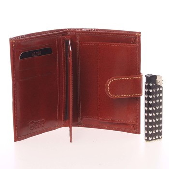 Bezpečná pánská kožená peněženka světle hnědá - Ellini Orion