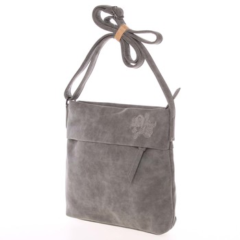 Dámská prvotřídní crossbody kabelka šedá - Piace Molto Tanda