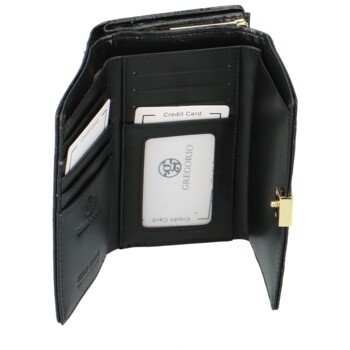 Dámská kožená peněženka černá - Gregorio Christell