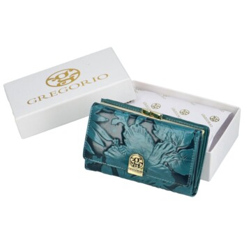 Dámská kožená peněženka modrá - Gregorio Christell