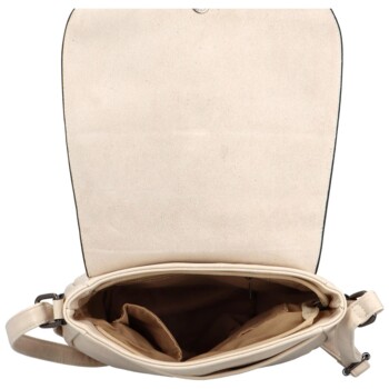 Dámská crossbody kabelka krémově béžová - Firenze Maiami