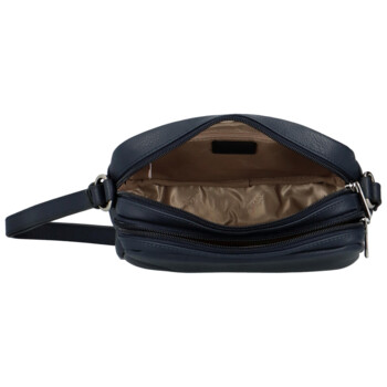 Dámská kožená crossbody kabelka tmavě modrá - Hexagona Vilia