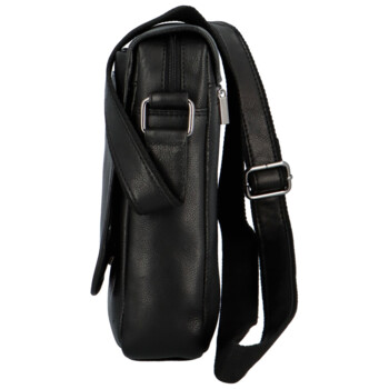 Pánská kožená taška přes rameno černá - SendiDesign Nouwel