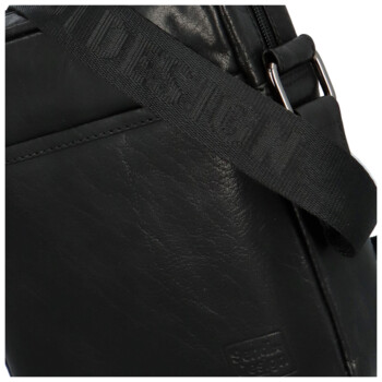 Pánská kožená crossbody taška černá - SendiDesign McRion