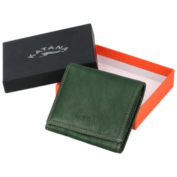 Dámská kožená peněženka tmavě zelená - Katana Triwia