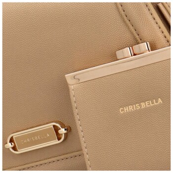 Dámská crossbody kabelka béžová - Chrisbella Ariel