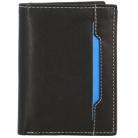 Pánská kožená peněženka černo/modrá - Diviley Farrons