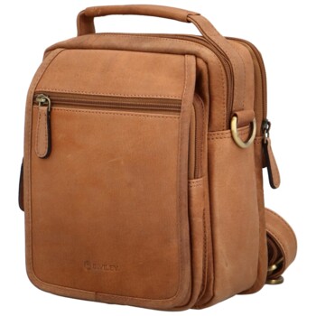 Pánská crossbody taška hnědá - Diviley Junific