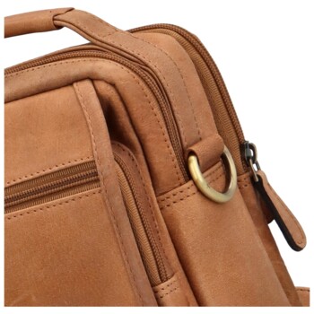 Pánská crossbody taška hnědá - Diviley Junific