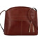 Dámská kožená crossbody kabelka hnědá - Delami Evangelin