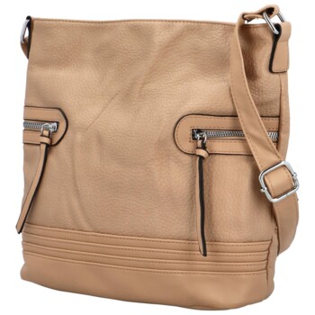 Dámská crossbody kabelka tmavě béžová - Maria C Nera