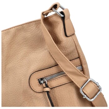 Dámská crossbody kabelka tmavě béžová - Maria C Nera