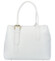Dámská kožená kabelka do ruky bílá - Delami Solida