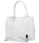 Dámská kožená kabelka do ruky bílá - Delami Solida