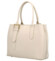 Dámská kožená kabelka do ruky béžová - Delami Solida