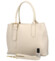 Dámská kožená kabelka do ruky béžová - Delami Solida