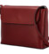 Dámská kožená crossbody kabelka tmavě červená - Delami Walli